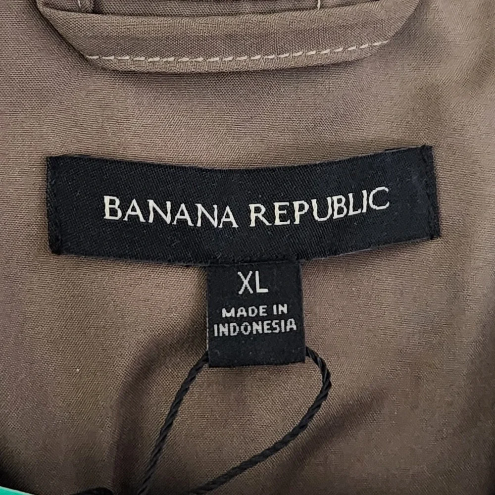 Banana Republic Heritage Shirt Jacket Mens XL‎ Oatmeal Tan Button Up Shacket NEW